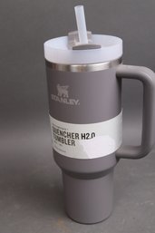 New Stanley Quencher H2.0 Tumbler 40oz  Stone Gray  FlowState Lid  Straw  Viral Color Drop