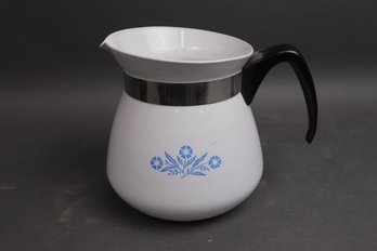 Vintage Corning Ware 2 Qt Coffee Pot W/ Cornflower Blue Pattern  Classic Pyroceram Percolator Base
