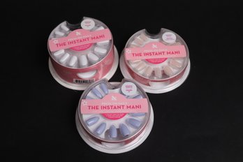 Set Of 3 The Instant Mani Press-On Nail Kits  Medium Length  Salon-Quality DIY Manicure Bundle