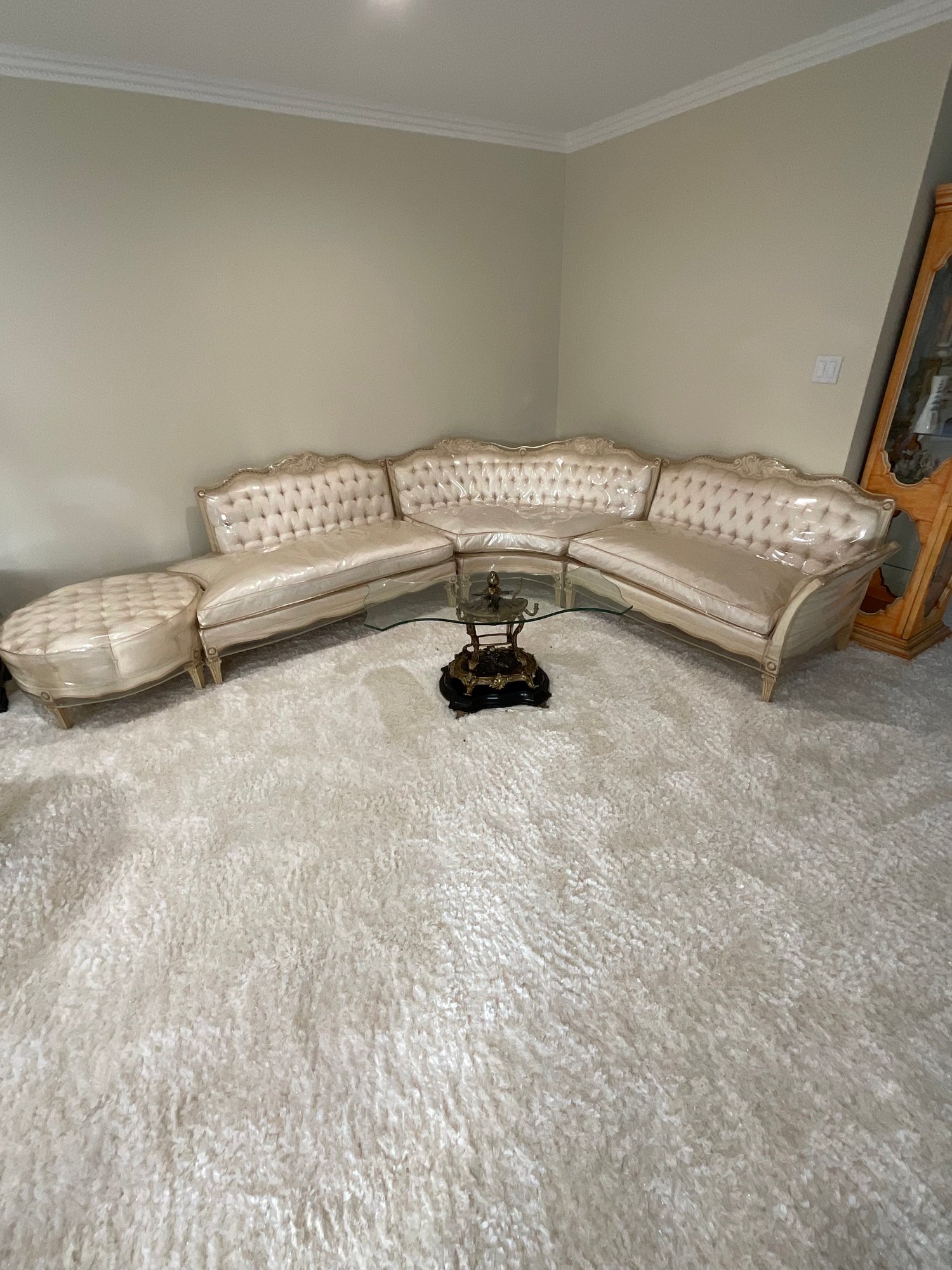 Vintage French Provincial Four Piece Sectional Sofa #2861 | Auctionninja.com
