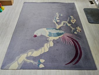(BV49) Custom Made Art Deco Style W/Lavender-Colored Area Rug, Reminiscent Of Peking Carpet
