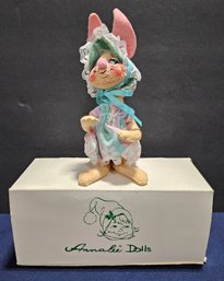 (AC39) Vintage 1965 Annalee Mobilitee Doll Easter Bunny (In Original Box)