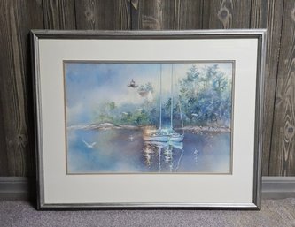 (2) Vintage Watercolor Painting By Listed Artist James Holute