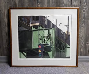 (3) Vintage Original Watercolor Painting By Artist Sydney Hurwitz Titled 'Green Line' #9/20