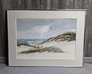(36) Beautiful Well Done Coastal Watercolor By By Artist Evelyn Maroush Of Beaches On Kiawah Island