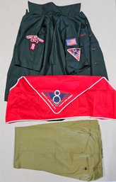 (D43) Vintage 1970s Northport Troup (8) Boy Scout Uniform Includes Pants, Shirt, Scarf