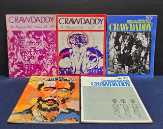 (A55) Vintage Lot Of Five (5) 1968 Different CRAWDADDY Magazines Issues # 18,19,20,21,22