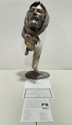 (L33) Large Bronze Sculpture By American Master Sculptor Mark Hopkins Titled 'Prayer'
