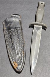 (BC14) Vintage Gerber Boot Knife W/Leather Sheath Knife