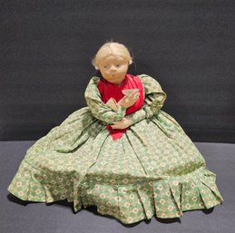 (M40) Vintage Hand-Painted Hand-crafted Russian Rag Doll Made In Moscow