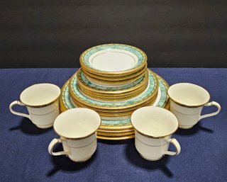 (MI14) Vintage Place Setting For (4) Noritake Japan Pattern 'Woodlawn' Tableware Set.