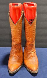(J55) Vintage Tony Lama Leather Cowboy Boots EL Paso TX, Style H 5750 Size 10 D (Light Ware)