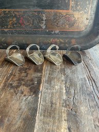 (MS05) Lot Of Four (4) Lunt Sterling Silver Handled Baskets - 3.52 Troy Oz
