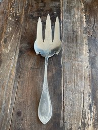 (MS09) Large Knowles Sterling Silver Serving Fork - 3.24 Troy Oz