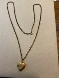 (H013) 10 Kt Gold Filled Chain With Heart Locket