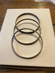 (H020) Lot Of Three (3) Sterling Silver Bracelets - 1 Troy Oz