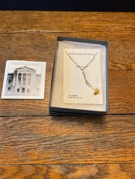 (H090) Museum Of Fine Arts Boston 14kt Gold Filled Pearl Necklace W/Box