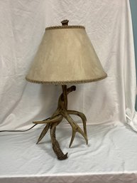 (GN7) Faux Antler Table Lamp With Shade