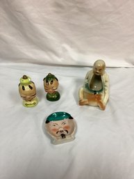 (GN58) Lot Of Three (3) Vintage 1940/1950s Asian Inspired Ceramics