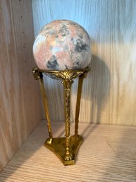 Vintage Sphere With Brass Stand