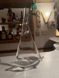 Glass Ship Statue