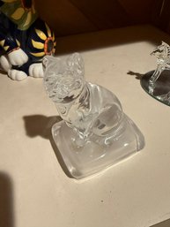 Glass Cat Statue