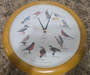 Mark Feldstein Audubon Singing Bird Wall Clock - Works