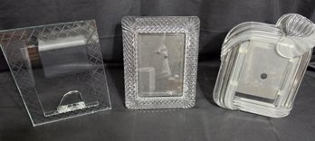 3 Crystal Picture Frames