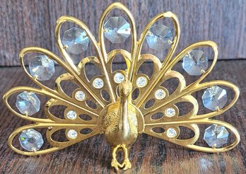 Vintage Crystal Temptations 24K Gold Plated Peacock Crystal