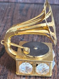 Miniature Gold-plated Gramophone