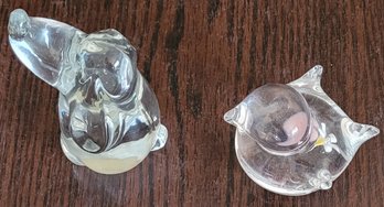 2 Handblown Animals