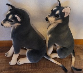 2 Very Realistic Dog Plush