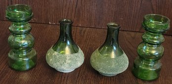 Green Glass Vases