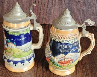 2 Medium Size Steins