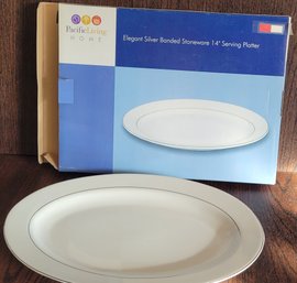 Elegant Silver Banded Platter