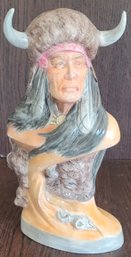 Indian Chief With Buffaloes Ceramic
