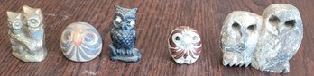 Small Lot Of Owl Figures