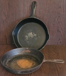 2 Different Cast Iron Skillets