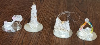 Different Spun Glass Ornaments