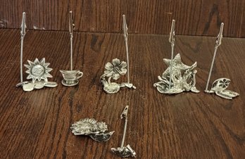 Group Of Pewter Sign Holders
