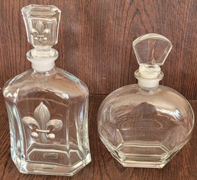 2 Glass Decanters
