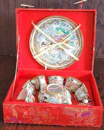 Miniature Chinese Tea Set In Case