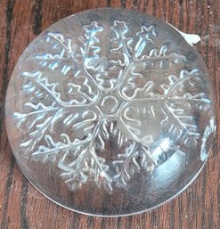 Snowflake Glass Paperweight