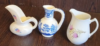 3 Different Small Pitchers