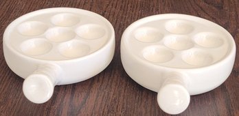 Two 6 Hole Escargot Plate
