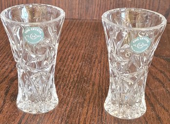 Vintage Lenox Crystal Star Vases W/original Label
