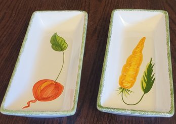 Lillian Vernon Decorative Plates Vegetables Design Made In Italy