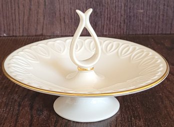 Vintage Lenox Pedestal Nut & Candy Dish With Handle