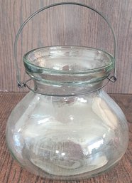 Clear Glass Hanging Candle Lantern