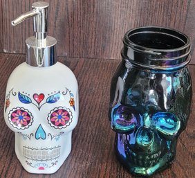 2 Different Skull Jars
